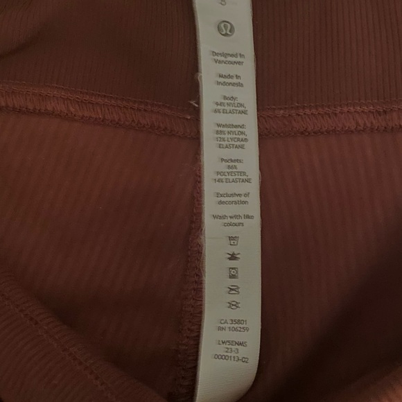 Brown, bone and green Lululemon midrise joggers. Bone has a light lining. Size 8 - Picture 5 of 7